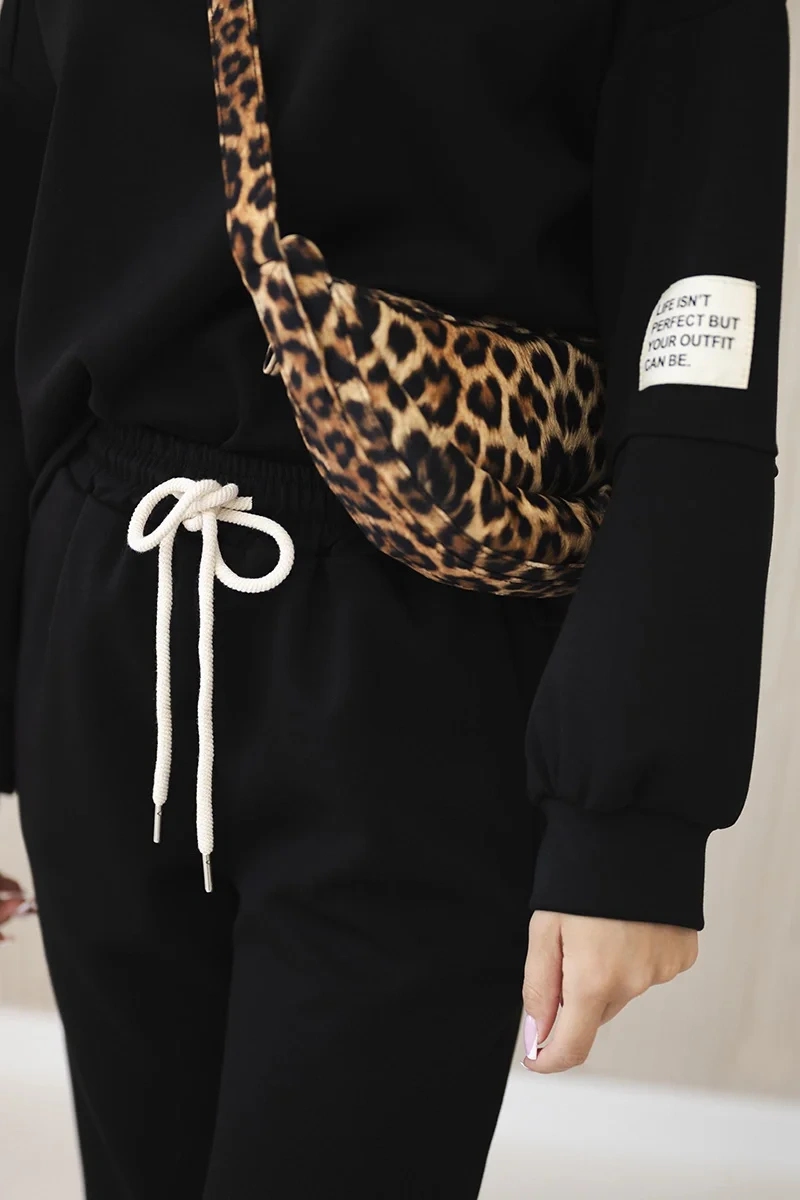 Komplet bluza + spodnie masełko czarny - obrazek 4