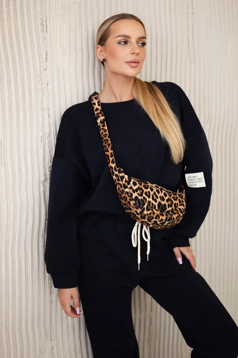 Komplet bluza + spodnie masełko granatowy