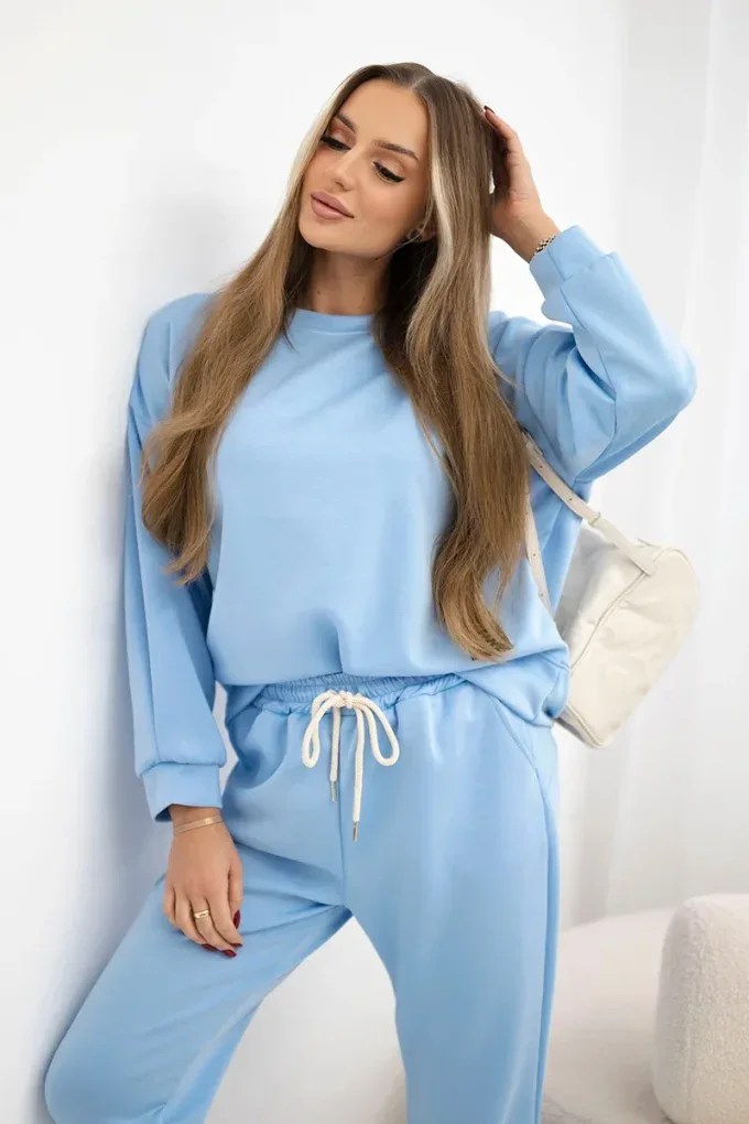 Komplet masełko bluza + spodnie niebieski