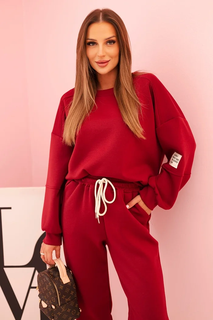 Komplet bluza + spodnie masełko śliwkowy