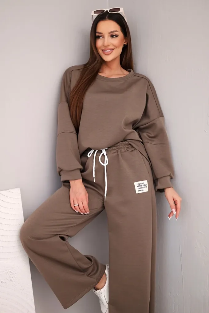 Komplet damski masełko bluza + spodnie fango