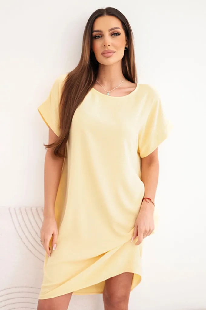 Sukienka z kieszeniami żółta
