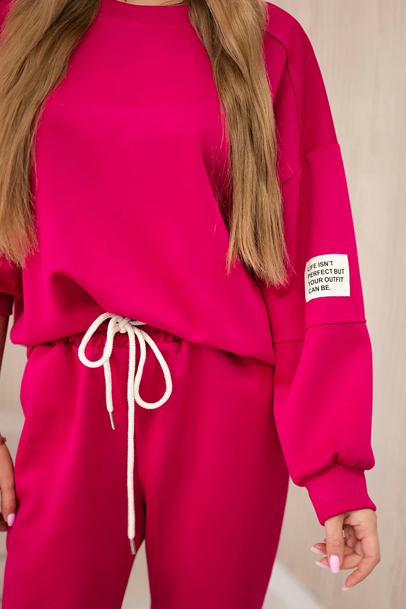 Komplet bluza + spodnie masełko fuksja - obrazek 8