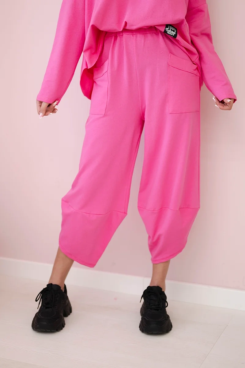 Komplet bawełniany bluza + spodnie jasny różowy - obrazek 6