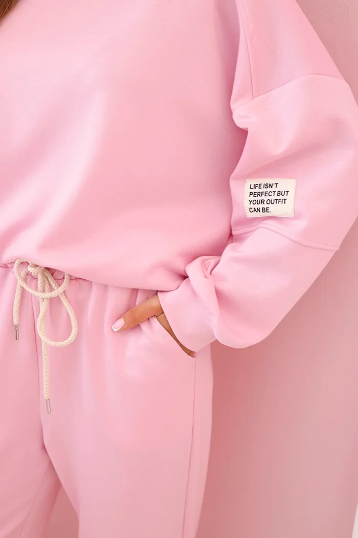 Komplet bluza + spodnie masełko cukierkowy róż - obrazek 4