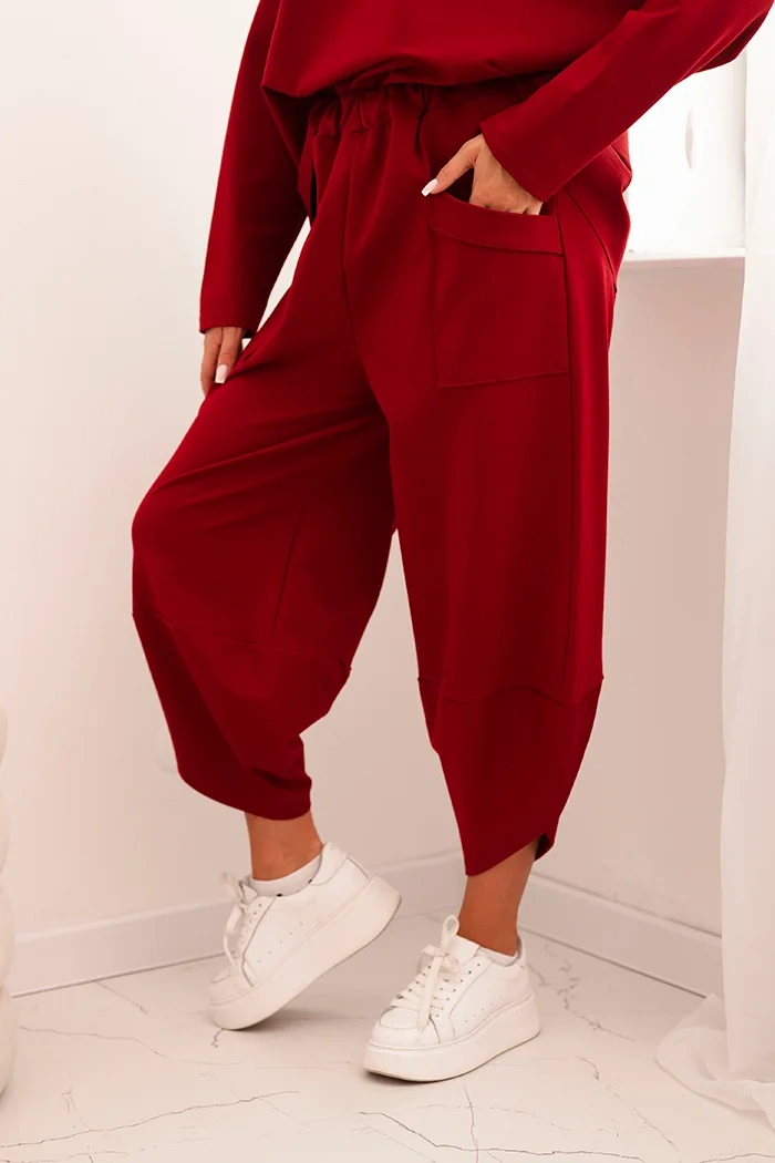 Komplet Punto Milano Winter bluza + spodnie bordowy - obrazek 5