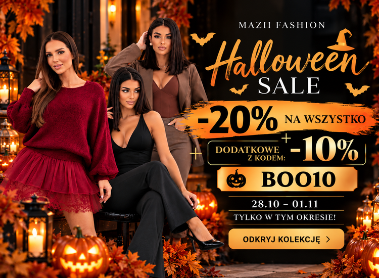Mazii Fashion Halloween sale - 20% na wszystko + dodatkowe z kodem BO010.