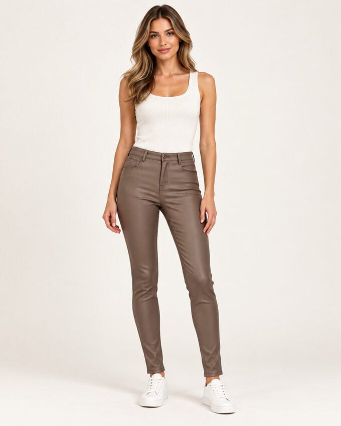 Spodnie damskie elastyczne dopasowane skinny – Fango